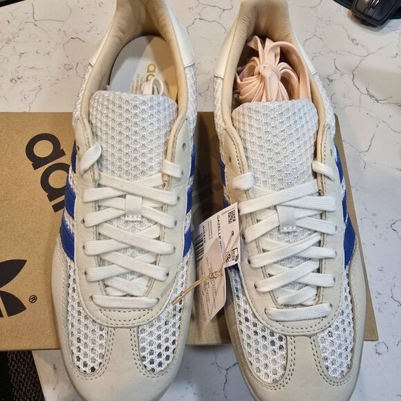 Adidas Originals Gazelle Indoor (Off White/Focus Blue/Warm Vanilla) M 10 JH5419 - Picture 4 of 14
